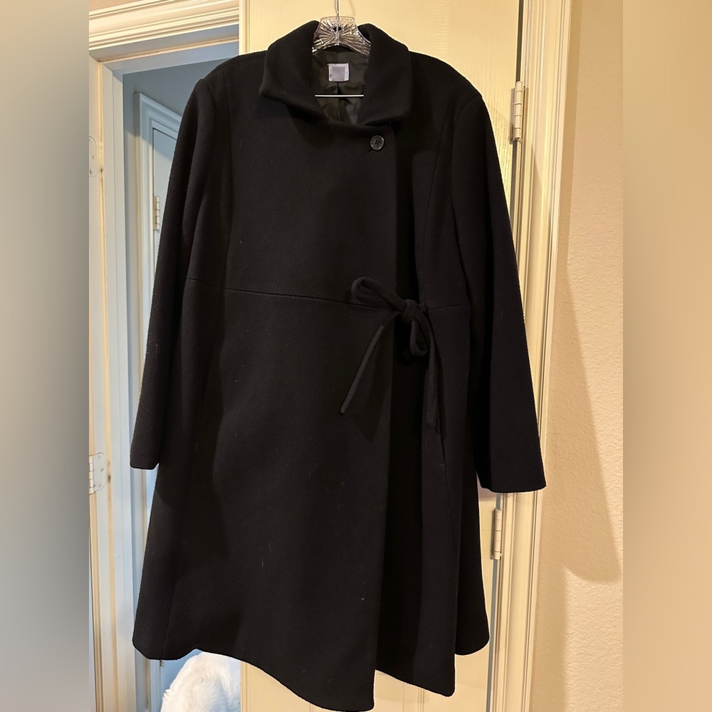 GAP MATERNITY XXL Black Wool Coat
